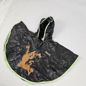 Child's Scooby Doo Rain Cape Poncho Black Youth One Size